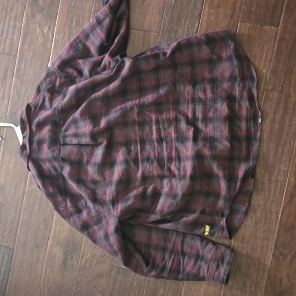 Thrills Workwear Flannel Size XL, Color Wine - Picture 2 of 3